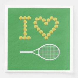 Modern I Liebe Tennis Court Green Serviette
