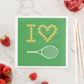 Modern I Liebe Tennis Court Green Serviette (Beispiel)