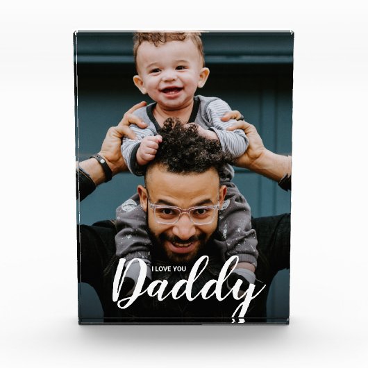 Modern I Liebe You Daddy Script Custom Foto (Vorderseite)