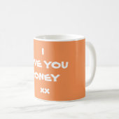 Modern I LIEBE YOU HONEY xx Einfaches Skript Niedl Kaffeetasse (VorderseiteRechts)