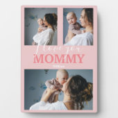 Modern I Liebe You Mommy | 3 Foto Collage Plaque Fotoplatte (Vorderseite)