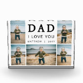 Modern I Love You Dad Grid Collage 5 Photo Block (Vorderseite)