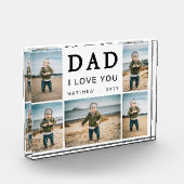 Modern I Love You Dad Grid Collage 5 Photo Block (Links)