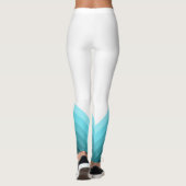 Modern Ice Blue Ombre Chevrons Leggings (Rückseite)