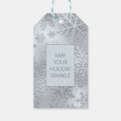 Modern Ice Blue Snowflakes - Geschenk-Tag Geschenkanhänger (Vorderseite)