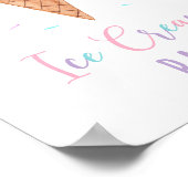 Modern Ice Creme Bar Geburtstagszeichen Poster (Ecke)