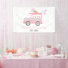 Modern Ice Creme Truck Geburtstag Banner
