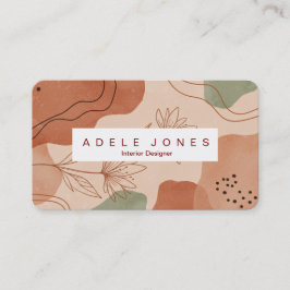 Modern Iconic Botanical Business Card | Editable  Visitenkarte