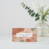 Modern Iconic Botanical Business Card | Editable  Visitenkarte (Stehend Vorderseite)