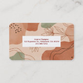 Modern Iconic Botanical Business Card | Editable  Visitenkarte (Rückseite)