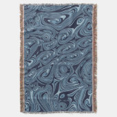 Modern Icy Blue Abstract Fluid Decke (Vorderseite Vertikal)