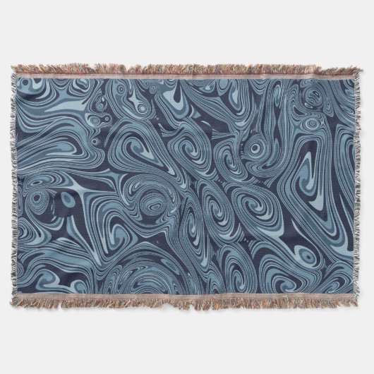 Modern Icy Blue Abstract Fluid Decke (Vorderseite)