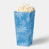 Modern Icy Blue, Gray and White Snowflake Pattern Geschenkschachtel (Geplatzt)