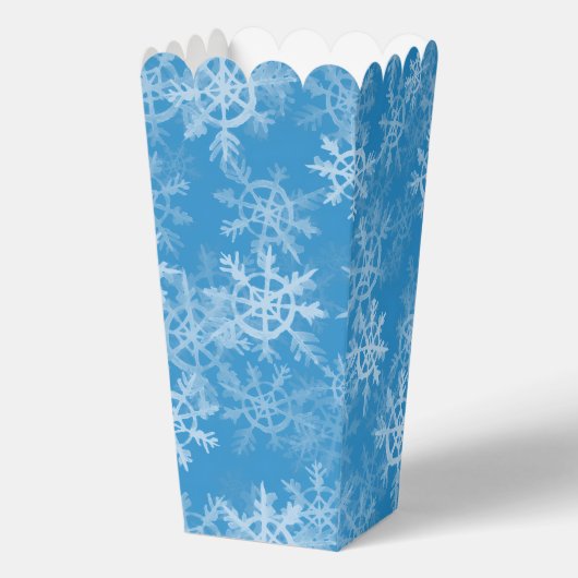 Modern Icy Blue, Gray and White Snowflake Pattern Geschenkschachtel (Vorderseite)