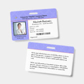 Modern-ID-Bar-Logo für Geschäftsmitarbeiter Ausweis (Vorder- & Rückseite)
