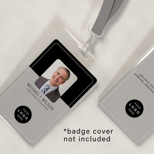 Modern ID Card Business Company Logo QR Mitarbeite Ausweis