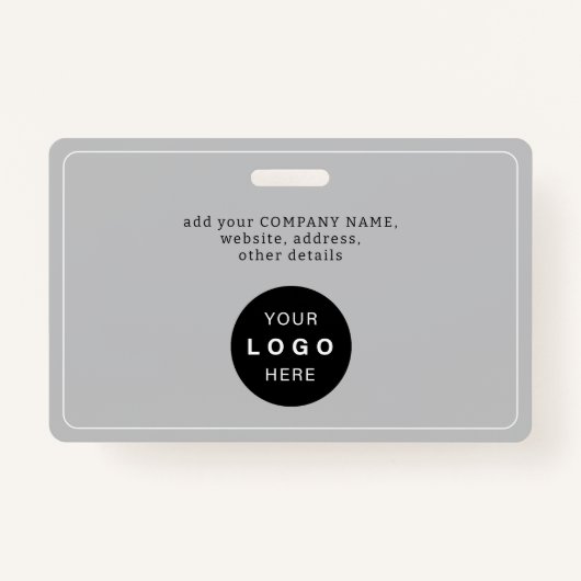 Modern ID Card Company Logo Foto QR Mitarbeiter Ausweis (Rückseite)