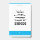 Modern ID Card Identification Badge Ausweis (Rückseite)