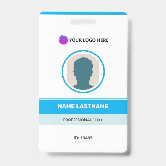 Modern ID Card Identification Badge Ausweis (Vorderseite)