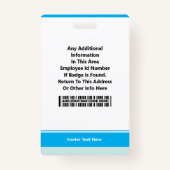 Modern ID Card Identification Badge Ausweis (Rückseite)