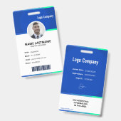 Modern ID Identification Card Photo Badge Ausweis (Vorder- & Rückseite)