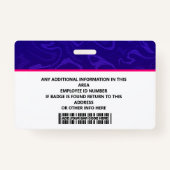 Modern Identification card Ausweis (Rückseite)