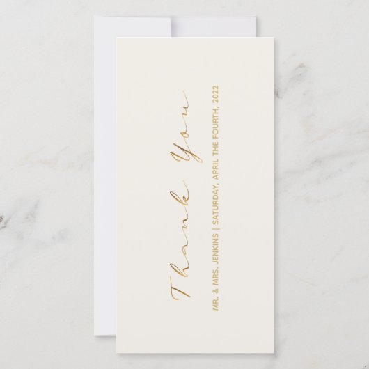 Modern Ihr Hochzeitsstipendium Foto dank Karte (Rückseite)