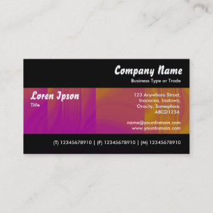 Modern II - Color Tex Magenta und Orange Visitenkarte