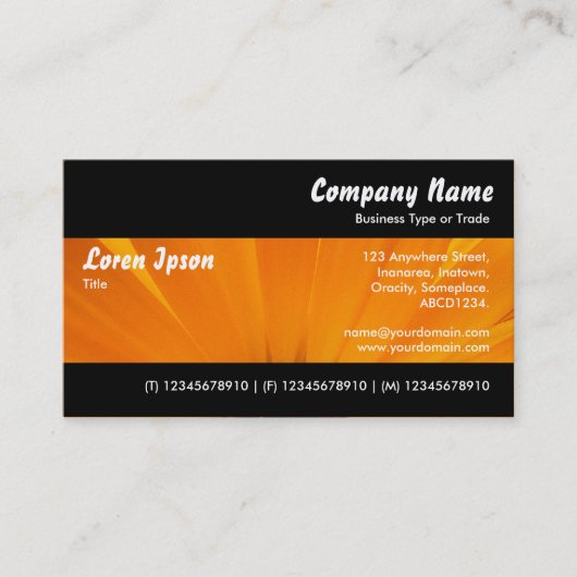 Modern II - Color Tex - Marigold Visitenkarte (Vorderseite)
