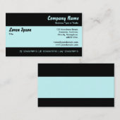 Modern II - Hellblau und schwarz Visitenkarte (Vorne/Hinten)