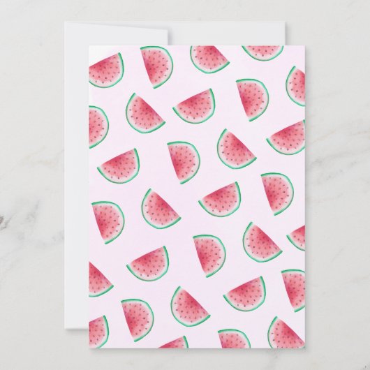 Modern im Melon Watercolor Erstgeburt Einladung (Rückseite)