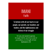 Modern IMANI Faith Christlich Kwanzaa