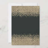 Modern Imitate Gold Diamonds Masquerade Quinceañer Einladung (Rückseite)