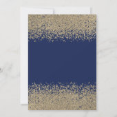 Modern Imitate Gold Diamonds Quinceñera Einladung (Rückseite)