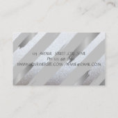 Modern,Imitate Gold Foil Pinselstriche, Glitzer Visitenkarte (Rückseite)