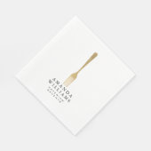 Modern Imitate Gold GFork Catering Logo II Serviette (Ecke)
