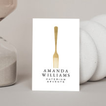 Modern Imitate Gold GFork Catering Logo II
