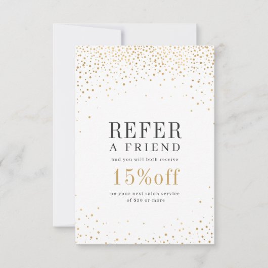 Modern Imitate Gold Glitzer Firmenlogo Dankeskarte (Vorderseite)