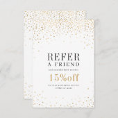 Modern Imitate Gold Glitzer Firmenlogo Dankeskarte (Vorne/Hinten)