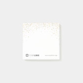 Modern Imitate Gold Glitzer Firmenlogo Post-it Klebezettel (Vorderseite)