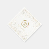 Modern Imitate Gold Glitzer Firmenlogo Serviette (Ecke)
