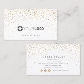 Modern Imitate Gold Glitzer Firmenlogo Visitenkarte (Vorne/Hinten)