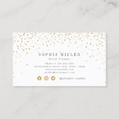 Modern Imitate Gold Glitzer Firmenlogo Visitenkarte (Rückseite)