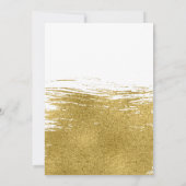 Modern Imitate Gold Pinselstrich Save the Date Kar (Rückseite)