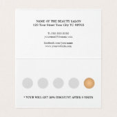 Modern Imitate Gold White Strips Haare Treuekarte Visitenkarten (Innenseite Aufgefaltet)