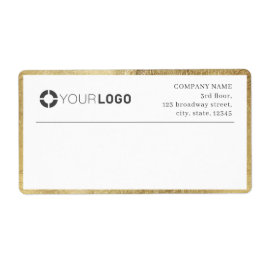 Modern Imitats Gold-Bänder-Logo Rücksendeadresse