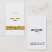 Modern Imitats Gold Foil Lawyer Scanner Symbol  Visitenkarte (Vorne/Hinten)