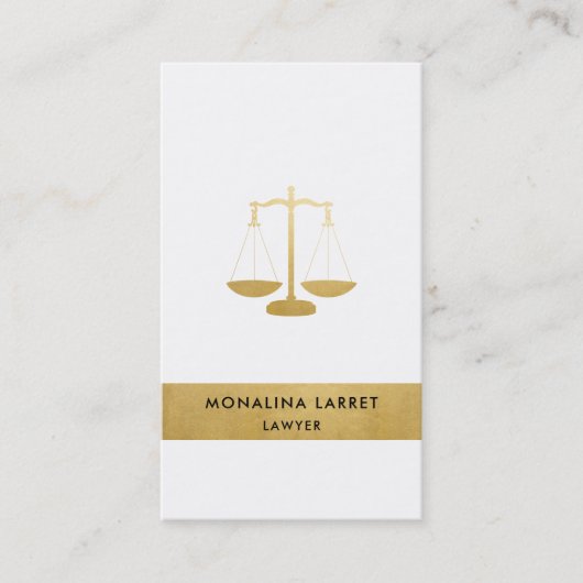 Modern Imitats Gold Foil Lawyer Scanner Symbol  Visitenkarte (Vorderseite)
