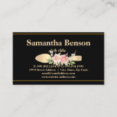 Modern Imitats Gold Foil Spoon Catering Logo Schwa Visitenkarte (Rückseite)