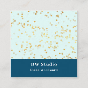 Modern Imitats Gold Glitzern Business Card Quadratische Visitenkarte
